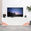 Modern TV Unit Cabinet White TV Stand High Gloss 3 Door w/ RGB Led Lights 140cm