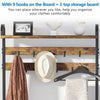 Functional Coat Rack Stand with Shoe Rack Storage Shelf & 9 Hooks Entryway Bench