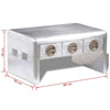 Aluminium Coffee Table 3 Drawers Vintage Airman P8B2