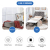2-in-1 Convertible Sofa Bed Folding Ottoman Sleeper Space Saving Couch Lounger