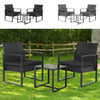 NEW 3 Piece Rattan Garden Furniture Bistro Set Chair Coffee Table Patio Cushions