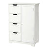 Bathroom Cabinet Unit 4 Drawer 1 Door Cupboard Storage Freestanding Furniture