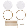 2 Tier Round Side Coffee Table with Gold Metal Frame Marble-Effect Top Sofa Room