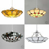 Retro Stained Glass Ceiling Light Shade Tiffany Style Easy Fit Pendant Lampshade