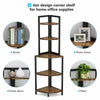 5 Tier Wall Corner Shelf Stand Storage Home Office Skinny Display Bookshelf Rack