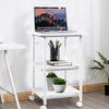Mobile Printer Utility Cart Machine Stand Home Office Storage Organiser Shelves