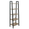 5 Tier Ladder Shelf Bookcase Bookshelf Storage Rack Metal Frame Display Stand