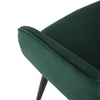 2pcs Velvet Dining Chairs Set Padded Seat Metal Legs Kitchen Furniture