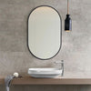 70*40cm Oval Arched Wall Mounted Mirror Bathroom Bedroom Makeup Dressing Mirror