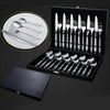 24 Piece Stainless Steel Cutlery Sets Tableware Dining Kitchen Fork Spoons Boxed