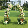 Round Wedding Arch Backdrop Rings Flower Balloon Lawn Silk Artificial Row Stand