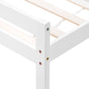 Double Bed White Solid Wooden Bed Frame Solid Wood For Adults, Kids, Teenagers