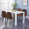 High Gloss White Dining Table suit 4-6 Chairs/Velvet Chairs Dining Room Kitchen