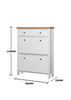 3 Tier Shoe Cabinet Storage Cupboard Footwear Stand Rack Wooden White