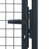 vidaXL Mesh Garden Gate Galvanised Steel 100x225 cm Grey Set