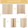 4 Panel Folding Room Divider Wood Wall Privacy Screen Protector Pegboard Display