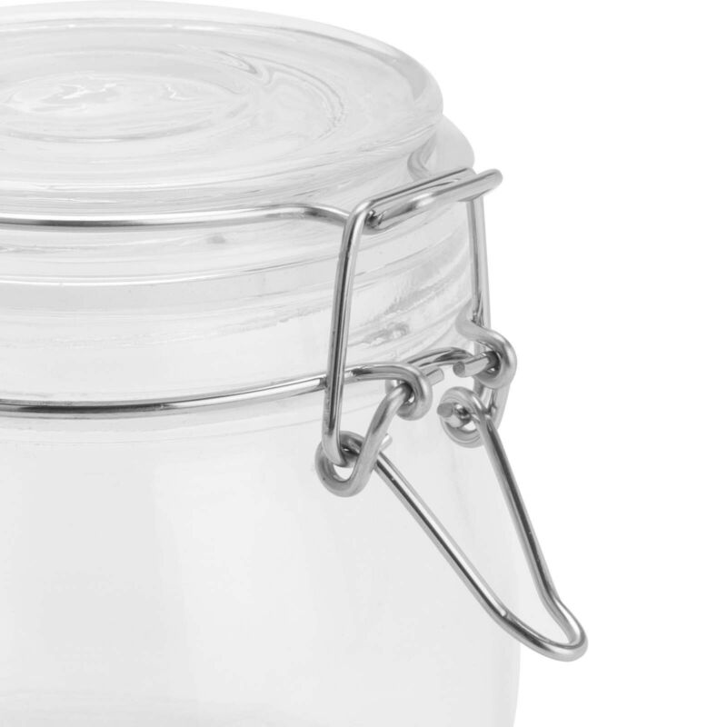 Glass Storage Jars Airtight Clip Top Lid Food Preserve Preserving Jar 500ml  x3