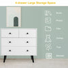 4 Drawer Chest Storage Dresser Freestanding Sideboard Cabinet Organizer Unit