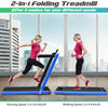 2 in 1 Folding Treadmill Electric Walking Running Machine Bluetooth LED Display