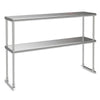 122cm Kitchen Overshelf Stainless Steel Prep Work Table w/ Adjustable shelf