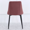 4x Velvet Dining Chairs Padded Seat Retro Metal Legs Office Kitchen Lounge Chair