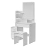 White Dressing Table&Stool Set Makeup Desk Vanity Table Drawers Mirror Dresser