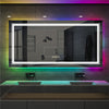 Extral Large Rectangular RGB Light LED Bathroom Mirror Illuminated Makeup Mirror
