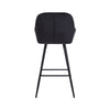 2* Velvet Bar Stools Breakfast Bar stool Pub Chairs Padded Seat Metal Leg CLIPOP