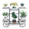 Iron Thicken 6 Position Planting Plant Flower Pot Stand Rack Shelf Spring Summer