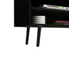 Modern TV Cabinet Led Light White High Gloss Stand Unit 110CM for Living Room UK