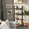 VASAGLE Ladder Shelf, Bookshelf, 4-Tier Industrial Storage Rack for Living Ro...