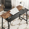 Space-saving Computer PC Desk Black+ Vintage Writing Study Desk for Home Office