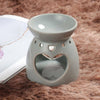 SET OF 2 HEART CERAMIC OIL BURNER MELTS WAX CANDLE TART TEA LIGHT AROMA LAMP