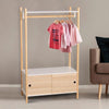 Wooden Wardrobe With Two Sliding Doors White Kids Wardrobe MDF Wood Sleek Design