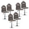 1/2/4/6x Bar Stools Gas Lift Swivel Faux Leather Kitchen Breakfast Counter Salon
