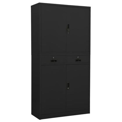 Office Cabinet Anthracite 90x40x180 Steel I3O5