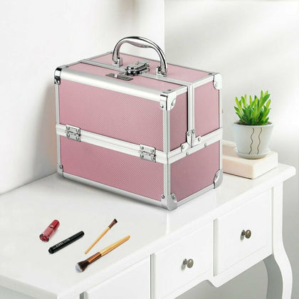 Cosmetic Large Bag Vanity Beauty Make-Up Box Hairdressing Travel Trolley Case