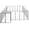 Dog Kennel Black 22.99 m² Steel N2W5