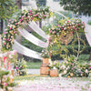 Round Metal Wedding Arch Frame Moongate Base Garden Arbor Flowers Balloon Stand