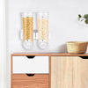 Double Cereal Dispenser Wall Mounted Large Capacity Storage Container Kitchen UK