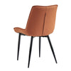 Set of 2 Faux Leather/Suede Dining Chairs Metal Legs Reception Restaurant Chair