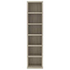Stylish 8-Tier CD Cabinet Display Shelving Chipboard Freestanding Storage Furnit