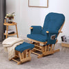 ONPNO Replacement Velvet Cushions 5PCS Set for Glider Rocking Chair and Stool