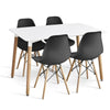 Dining Table and Chairs 4 6 Set Wooden legs Retro dining Room Chair Grey Kitchen