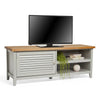 TV Unit Cabinet Stand Grey Modern w/ Media Storage Cupboard & Shelves | VonHaus