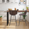1/2/4x PU Leather Bar Stool High Counter Breakfast Chair with Backrest Barstool