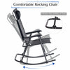 Folding Rocking Chair Outdoor Seat Rocker Relaxing Armchair Lounge Garden Patio