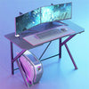 120cm Gaming Desk Computer Studio Desk Black Writing Table Printer Monitor Shelf