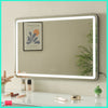80 x 55cm Large Hollywood Vanity Desk Mirror with Dimmable LED Lighted Tabletop