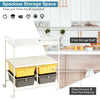 4 Drawers Storage Trolley 3 Tier Rolling Utility Cart w/Lockable Wheels Mobile